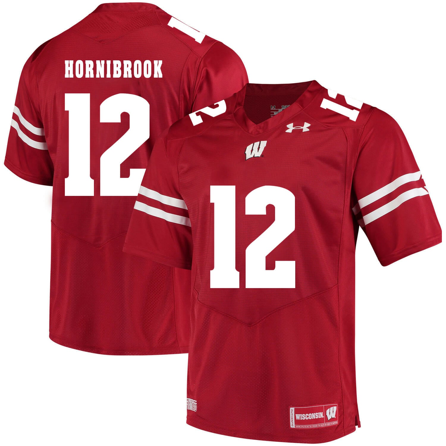 Wisconsin Badgers #12 Alex Hornibrook College Football Jersey Red