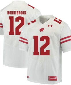 Wisconsin Badgers #12 Alex Hornibrook College Football Jersey White