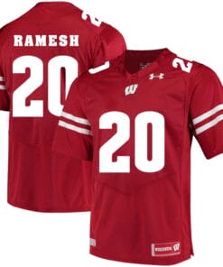 Wisconsin Badgers #20 Austin Ramesh College Football Jersey Red