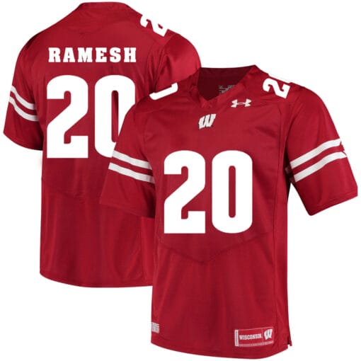 Wisconsin Badgers #20 Austin Ramesh College Football Jersey Red