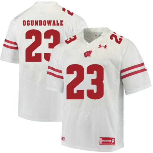 Wisconsin Badgers #23 Dare Ogunbowale College Football Jersey White