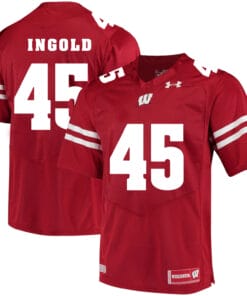 Wisconsin Badgers #45 Alec Ingold College Football Jersey Red