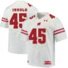 Wisconsin Badgers #45 Alec Ingold College Football Jersey White