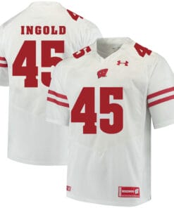 Wisconsin Badgers #45 Alec Ingold College Football Jersey White