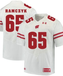 Wisconsin Badgers #65 Ryan Ramczyk College Football Jersey White