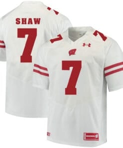 Wisconsin Badgers #7 Bradrick Shaw College Football Jersey White