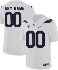 Arizona Wildcats Custom Football Jersey Name and Number College White