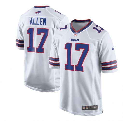 Josh Allen Buffalo Football Game Player Jersey - White