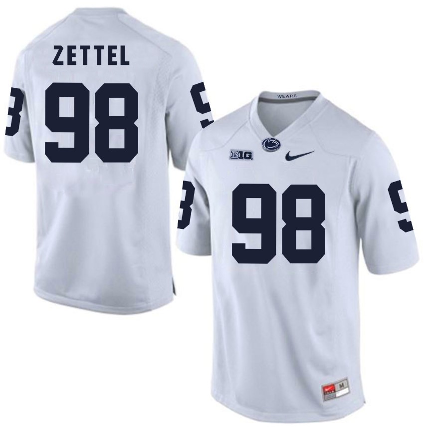 Penn State Nittany Lions Anthony Zettel Jersey #98 Football NCAA Jerseys White
