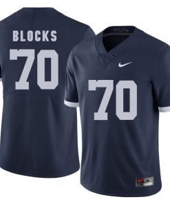 Penn State Nittany Lions Blocks Jersey #70 Football NCAA Jerseys Dark Blue