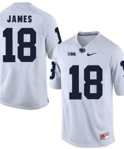 Penn State Nittany Lions Jesse James Jersey #18 Football NCAA Jerseys White