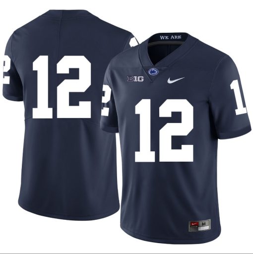 Penn State Nittany Lions NO NAME Jersey #12 Football NCAA Jerseys Dark Blue