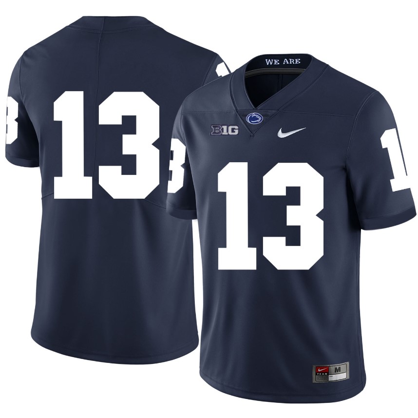 Penn State Nittany Lions NO NAME Jersey #13 Football NCAA Jerseys Blue