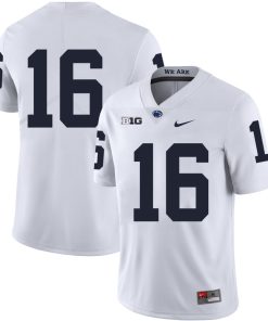 Penn State Nittany Lions NO NAME Jersey #16 Football NCAA Jerseys White