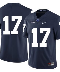 Penn State Nittany Lions NO NAME Jersey #17 Football NCAA Jerseys Dark Blue
