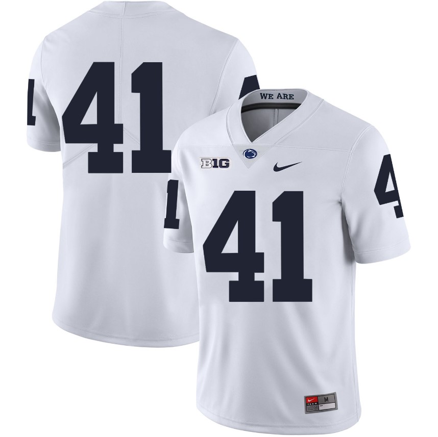 Penn State Nittany Lions NO NAME Jersey #41Football NCAA Jerseys White