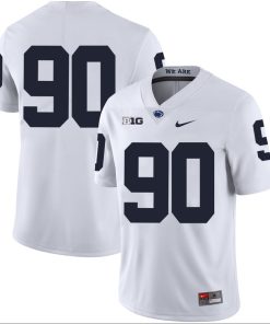 Penn State Nittany Lions NO NAME Jersey #90 Football NCAA Jerseys White