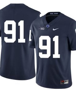 Penn State Nittany Lions NO NAME Jersey #91 Football NCAA Jerseys Dark Blue