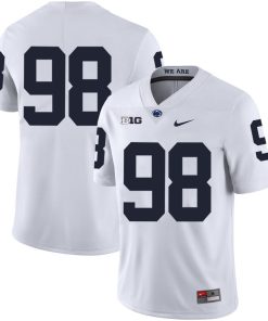 Penn State Nittany Lions NO NAME Jersey #98 Football NCAA Jerseys White
