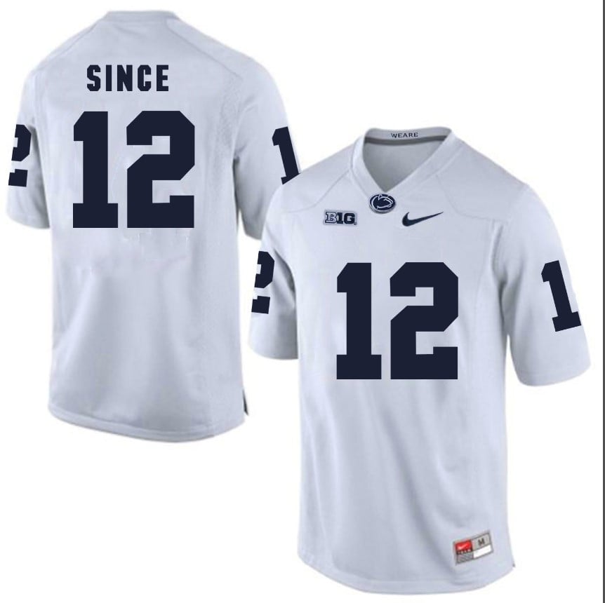 Penn State Nittany Lions SINCE Jersey #12 Football NCAA Jerseys White
