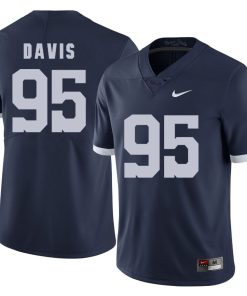 Penn State Nittany Lions Tyler Davis Jersey #95 Football NCAA Jerseys Dark Blue
