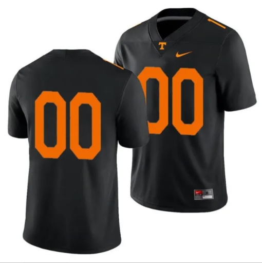 Custom Tennessee Vols Jersey College Football Game Black