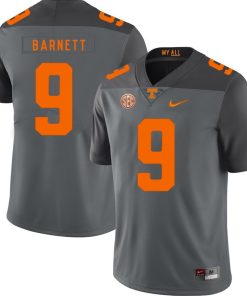 Tennessee Volunteers Dereck Barnett Jersey #9 Football NCAA Jerseys Gray