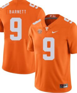 Tennessee Volunteers Dereck Barnett Jersey #9 Football NCAA Jerseys Orange