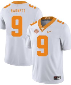 Tennessee Volunteers Dereck Barnett Jersey #9 Football NCAA Jerseys White