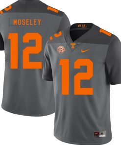 Tennessee Volunteers Emmanuel Moseley Jersey #12 Football NCAA Jerseys Gray