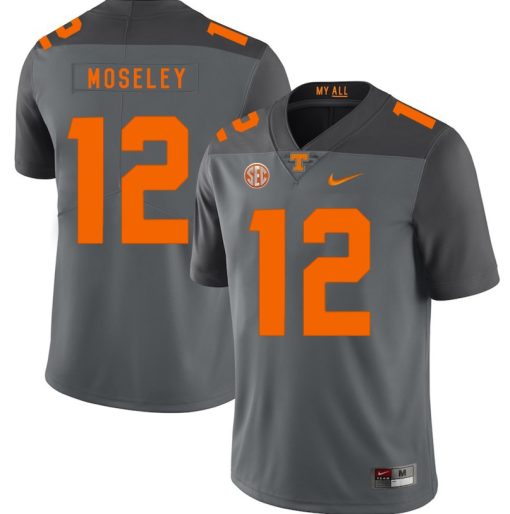 Tennessee Volunteers Emmanuel Moseley Jersey #12 Football NCAA Jerseys Gray
