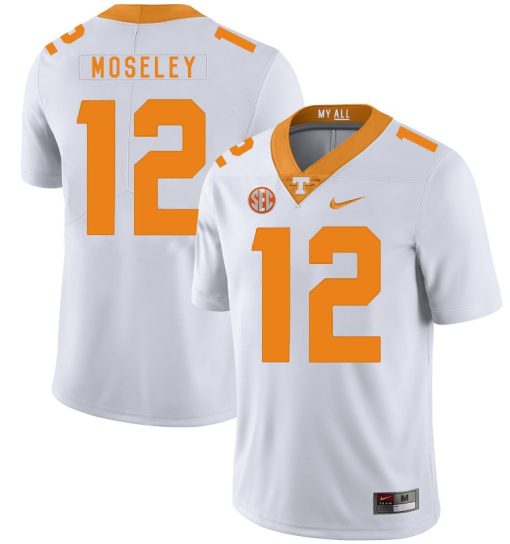 Tennessee Volunteers Emmanuel Moseley Jersey #12 Football NCAA Jerseys White