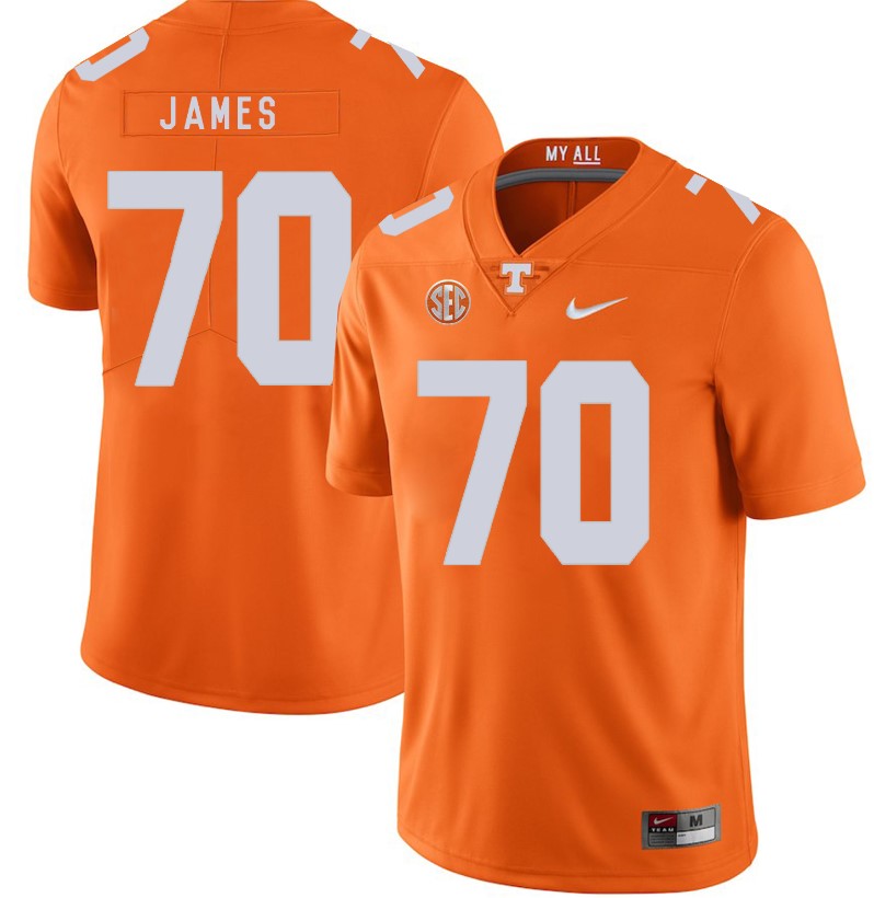 Tennessee Volunteers Ja'Wuan James Jersey #70 Football NCAA Jerseys Orange
