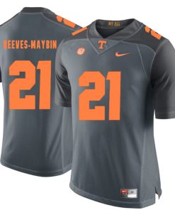 Tennessee Volunteers Jalen Reeves-Maybin Jersey #21 Football NCAA Jerseys Gray Orange