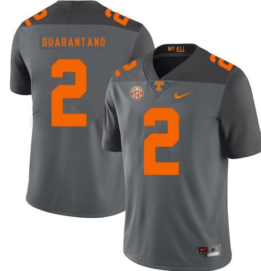 Tennessee Volunteers Jarrett Guarantano Jersey #2 Football NCAA Jerseys Gray Orange