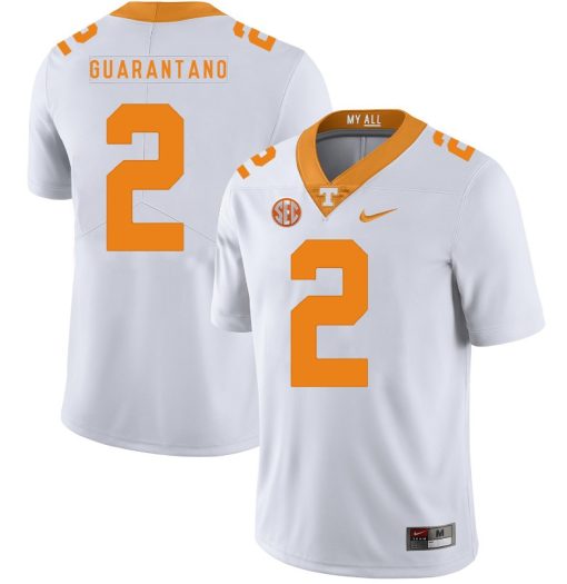 Tennessee Volunteers Jarrett Guarantano Jersey #2 Football NCAA Jerseys White Orange