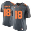 Tennessee Volunteers Jason Croom Jersey #18 Football NCAA Jerseys Gray Orange