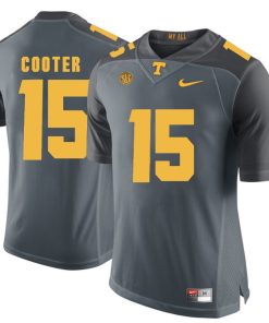 Tennessee Volunteers Jim Bob Cooter Jersey #15 Football NCAA Jerseys Gray