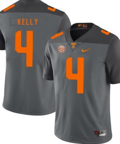 Tennessee Volunteers John Kelly Jersey #4 Football NCAA Jerseys Gray