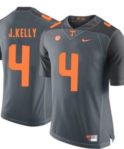 Tennessee Volunteers John Kelly Jersey #4 Football NCAA Jerseys Gray Orange