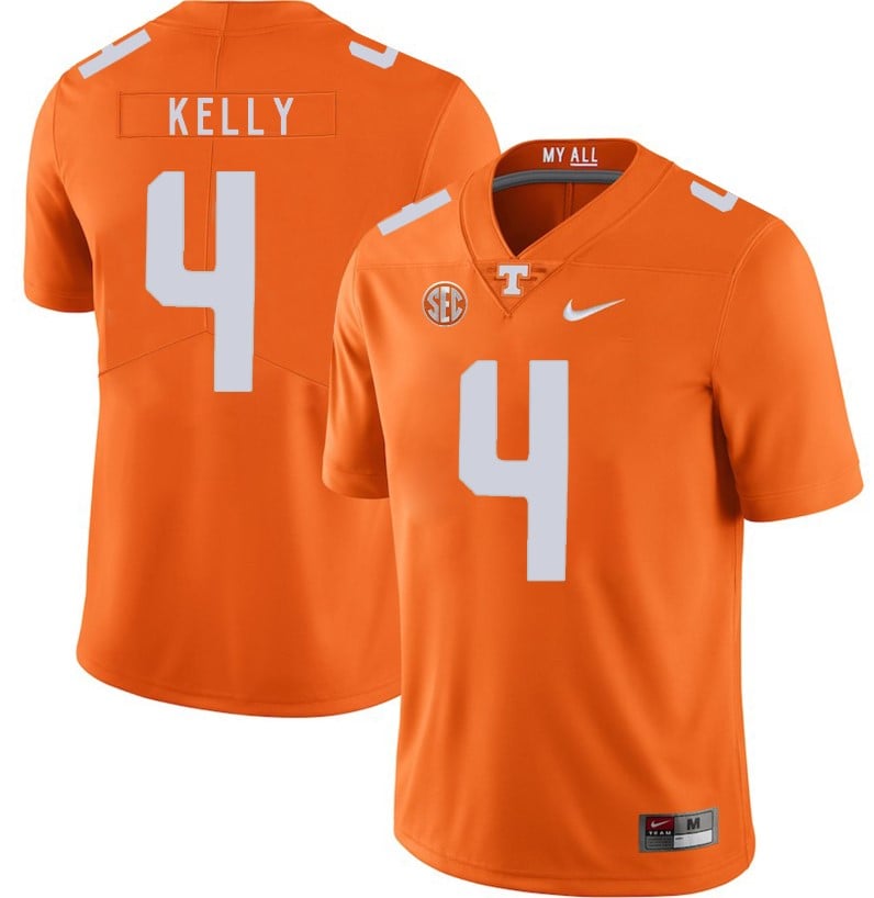 Tennessee Volunteers John Kelly Jersey #4 Football NCAA Jerseys Orange