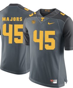 Tennessee Volunteers Johnny Majors Jersey #45 Football NCAA Jerseys Gray