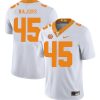 Tennessee Volunteers Johnny Majors Jersey #45 Football NCAA Jerseys White Orange