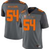 Tennessee Volunteers Jordan Williams Jersey #54 Football NCAA Jerseys Gray