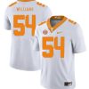 Tennessee Volunteers Jordan Williams Jersey #54 Football NCAA Jerseys White