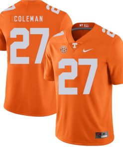 Tennessee Volunteers Justin Coleman Jersey #27 Football NCAA Jerseys Orange