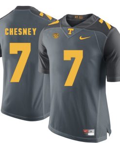 Tennessee Volunteers Kenny Chesney Jersey #7 Football NCAA Jerseys Gray