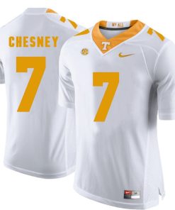 Tennessee Volunteers Kenny Chesney Jersey #7 Football NCAA Jerseys White