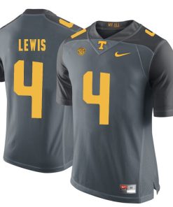 Tennessee Volunteers Latroy Lewis Jersey #4 Football NCAA Jerseys Gray