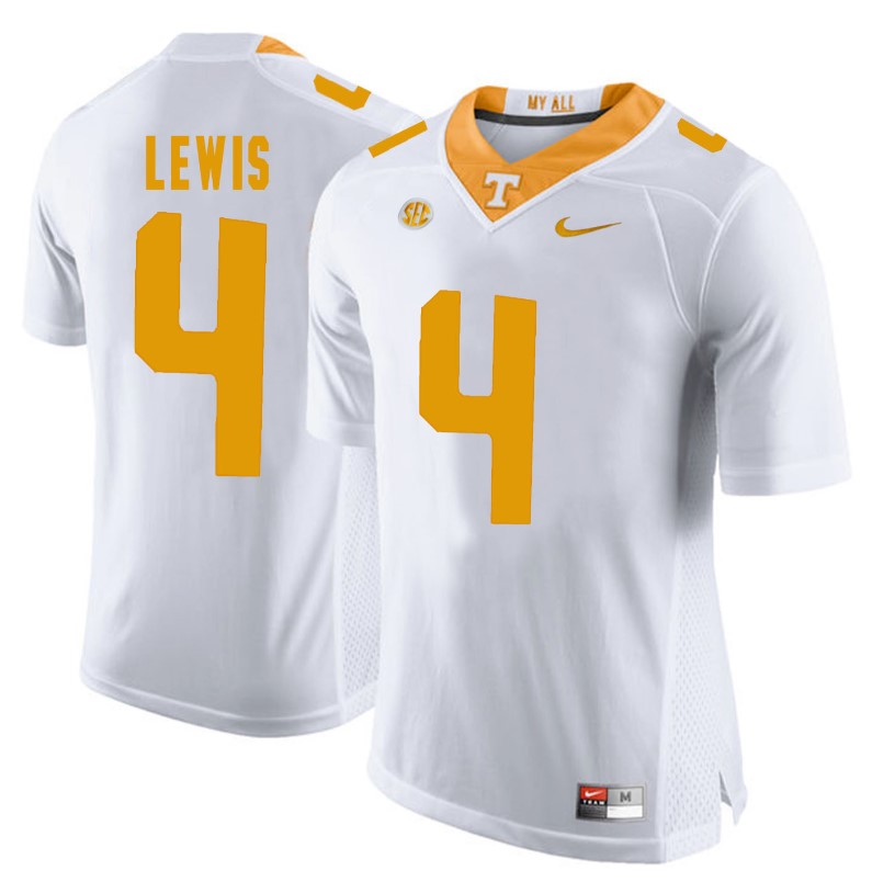 Tennessee Volunteers Latroy Lewis Jersey #4 Football NCAA Jerseys White